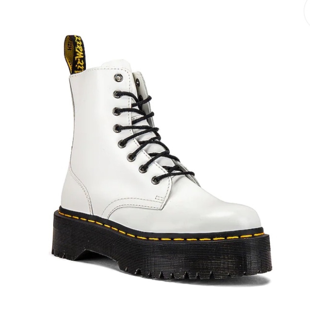 White Doc Marten Platform Boots